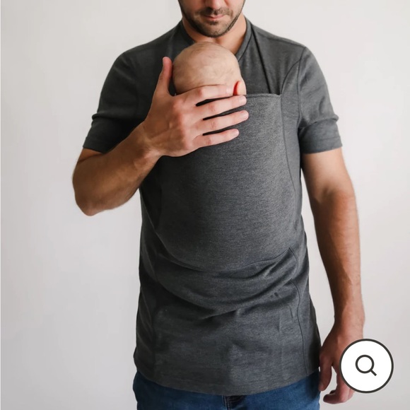 Lalabu Other - Lalabu Men's Dad Shirt Infant Babywearing Short Sleeve: Grey
